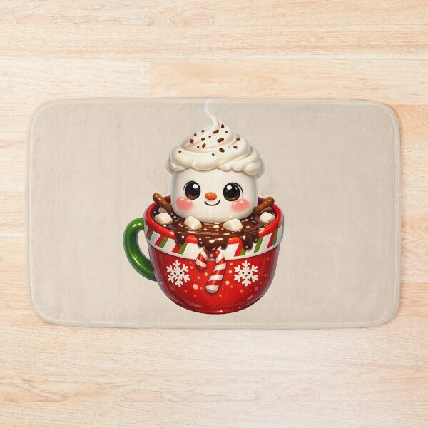 Item preview, Kawaii Hot Chocolate Snowman Mug | Cute Marshmallow Winter Drink Cartoon designed and sold by Moons Studio.