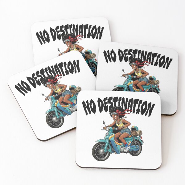 Item preview, No Destination - Retro 90s Anime Afro Girl Moto designed and sold by TwoMZipang.