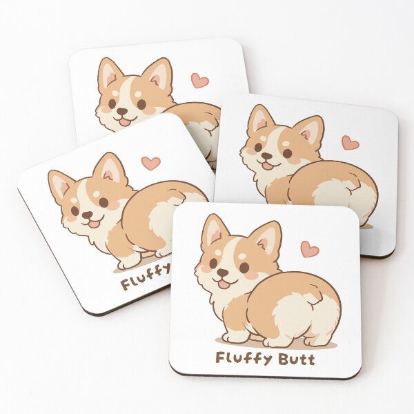 Item preview, Corgi Fluffy Butt Cute Kawaii Puppy designed and sold by MJ ART.