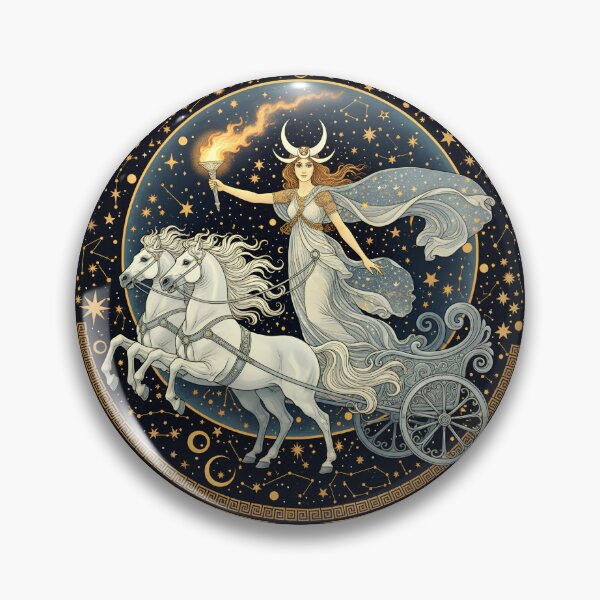 Item preview, Selene the All-Shining | Greek Moon Goddess Art Nouveau Wall Art designed and sold by Stoneflower-Art.