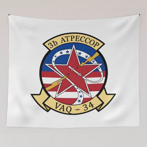 Item preview, VAQ-34 Flashbacks Squadron Insignia designed and sold by CharlieDesings.