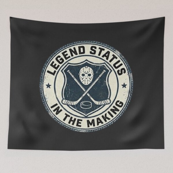 Item preview, Legend Status In The Making - Vintage Hockey Postseason Shield designed and sold by Blaze & Trail Creative.