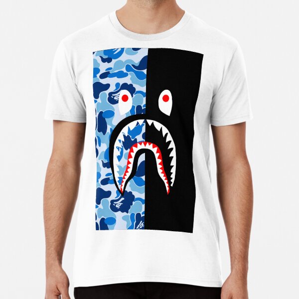 bleu noir noir T-shirt premium