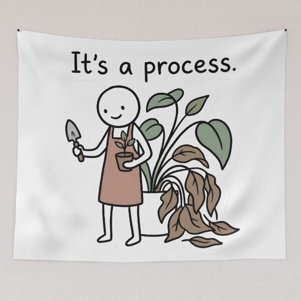 Item preview, Relatable Plant Parent Stickman Funny Nature Lover Doodle Aesthetic Process designed and sold by StickyGuys.