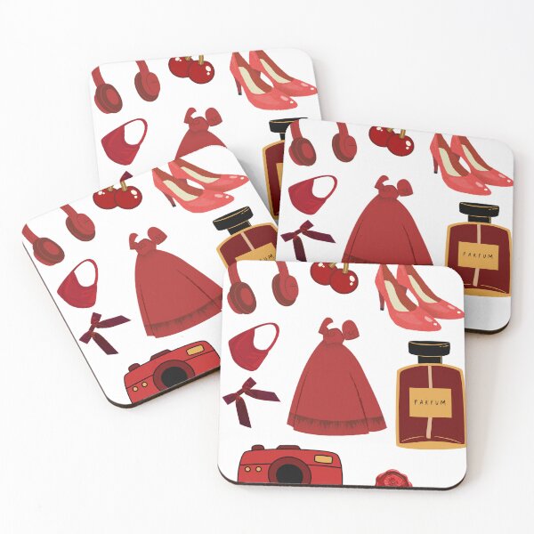 Item preview, Red Fashion Aesthetic – Heels, Perfume, Dress & Cherry Stickers designed and sold by ravenRM.