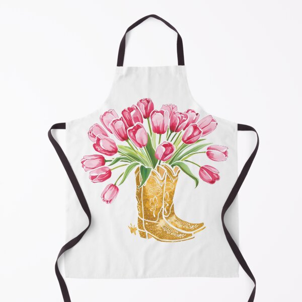 Item preview, Cowboy boots and pink tulips designed and sold by uunaa.