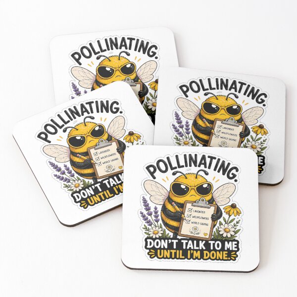 Item preview, Grumpy Bee Pollinating Checklist Sticker designed and sold by Gentlestate.