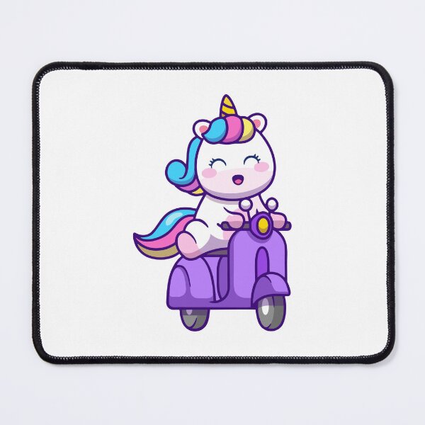 Item preview, Cute Unicorn Riding Purple Scooter designed and sold by zchikar.