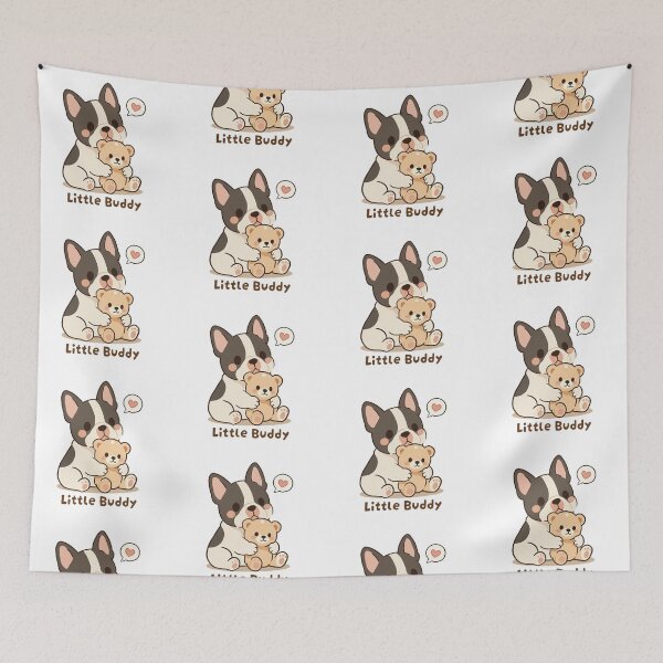 Item preview,  French Bulldog Little Buddy Cute Kawaii Puppy designed and sold by MJ ART.