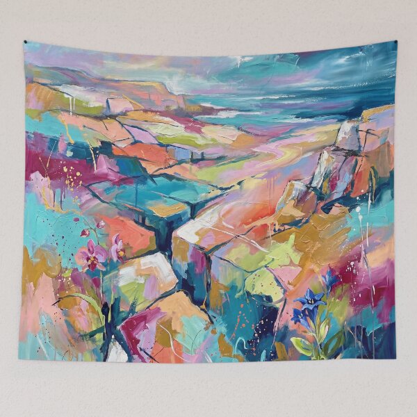 Item preview, Vibrant Abstract Burren Ireland Landscape Painting designed and sold by Printpix.