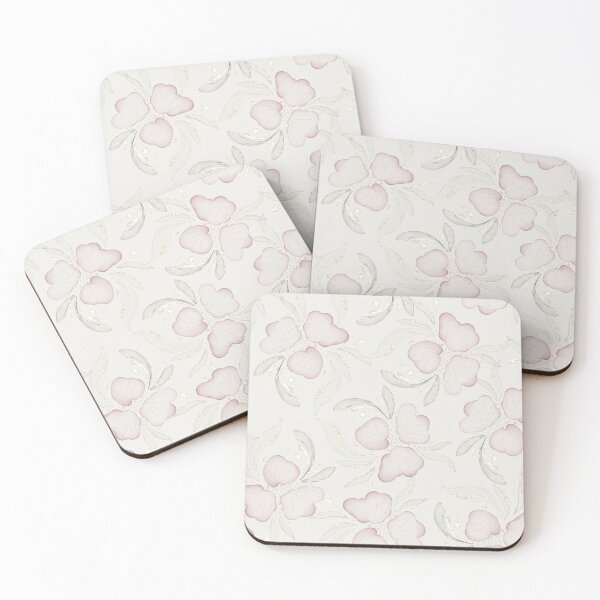 Item preview, Watercolor Blush Peonies Gold Glitter Floral Pattern designed and sold by AneissPiaf.