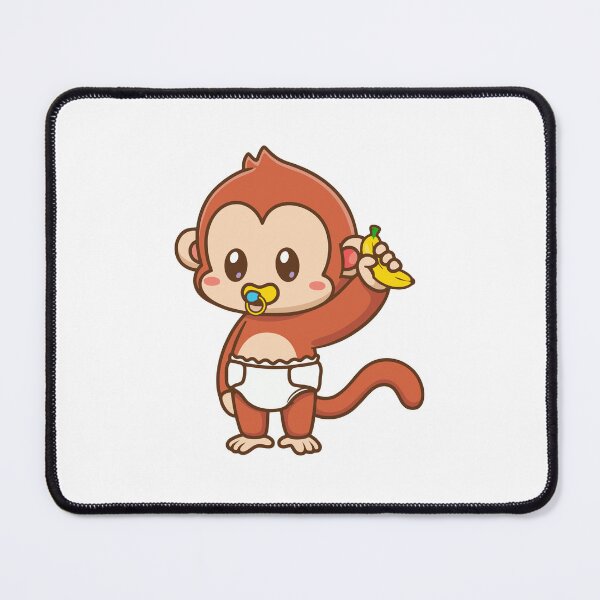 Item preview, Cute Baby Monkey Holding Banana designed and sold by zchikar.