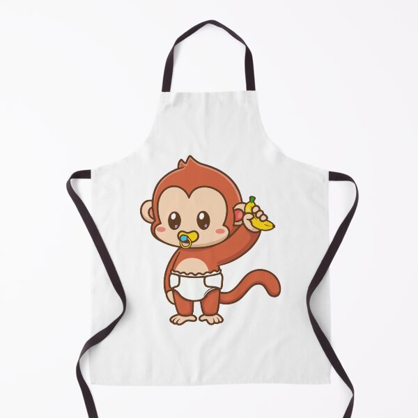 Item preview, Cute Baby Monkey Holding Banana designed and sold by zchikar.