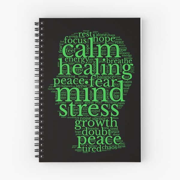 Item preview, Mental Health Word Cloud Head Anxiety Healing Mind Design designed and sold by TreeDoPrints.