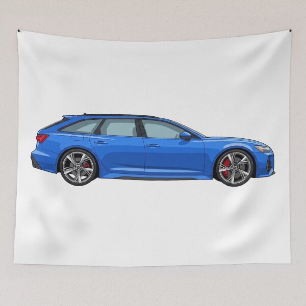 Item preview, Blue Performance Estate Side View Vector Art designed and sold by NikksGarage.
