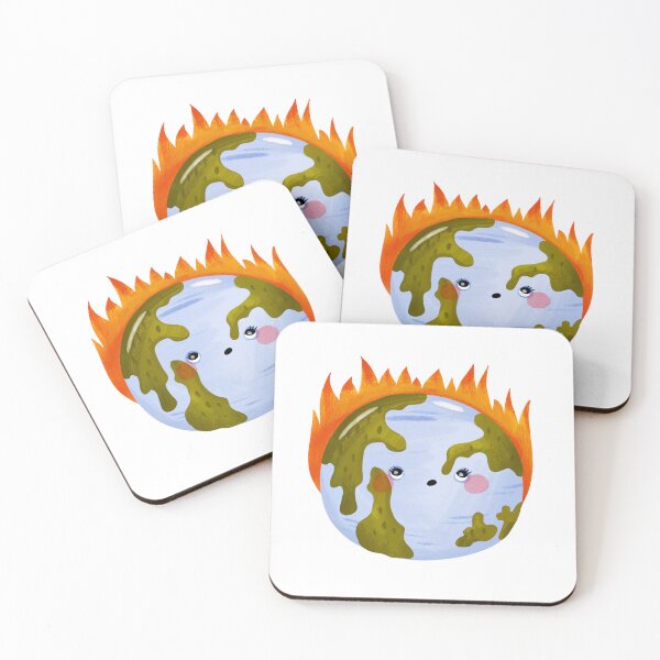 Item preview, Global Warming Earth Planet on Fire Burning designed and sold by the-myro.