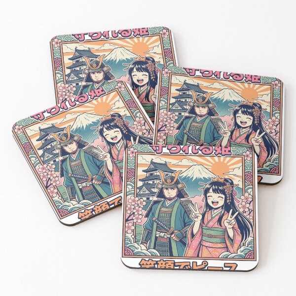 Item preview, Anime-style samurai protecting a princess designed and sold by HD3284.