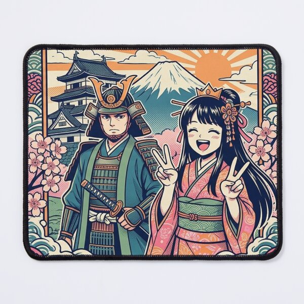 Item preview, Anime-style samurai protecting a princess designed and sold by HD3284.