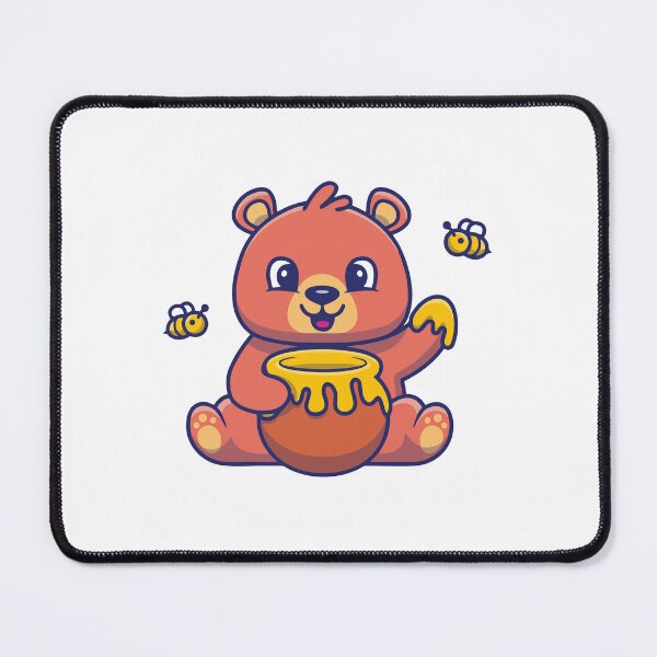 Item preview, Cute Bear with Honey Pot and Bees designed and sold by zchikar.