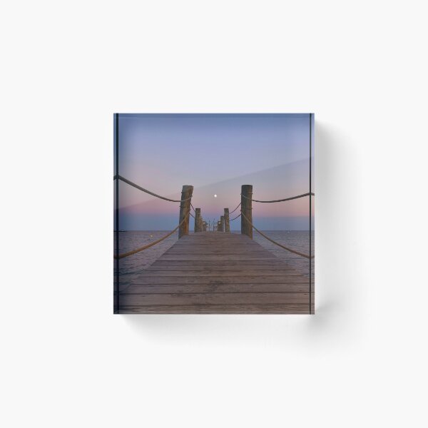 Item preview, Full Moon Over Tropical Beach Pier designed and sold by Kainicram.