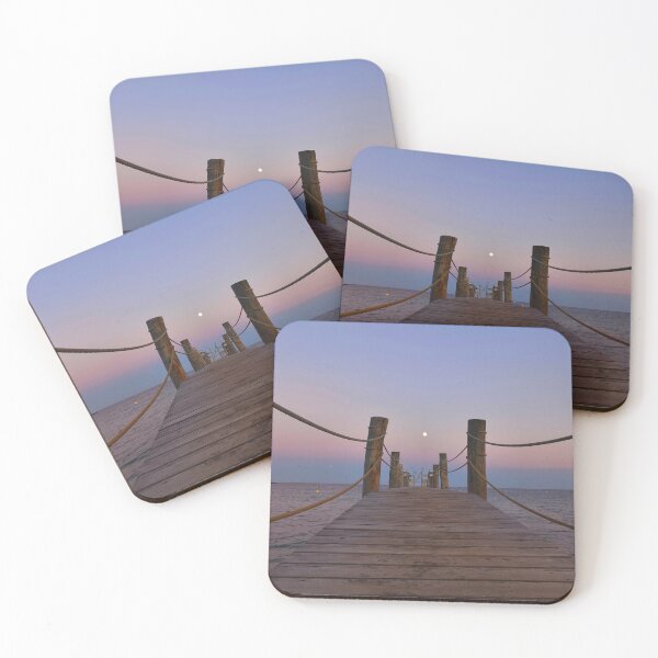 Item preview, Full Moon Over Tropical Beach Pier designed and sold by Kainicram.