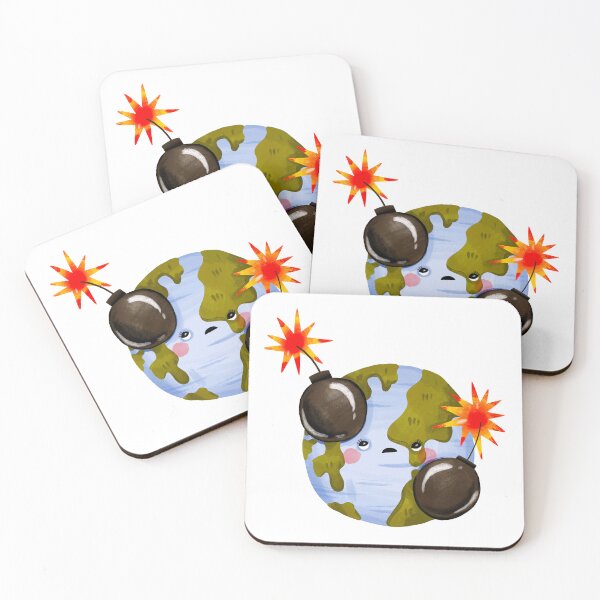 Item preview, Polluted Earth Planet with Dangerous Bombs designed and sold by the-myro.