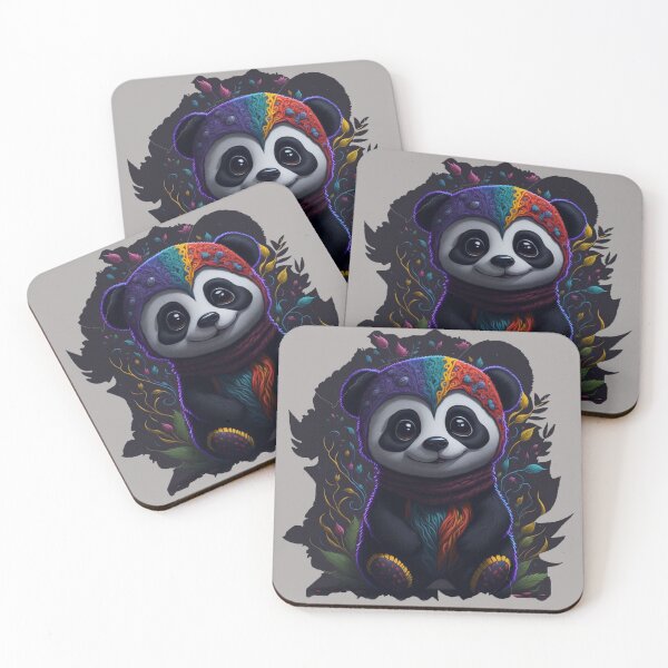 Item preview, Psychedelic Cosmic Panda: Vibrant Rainbow Art designed and sold by MOHAMEDNOOR428.