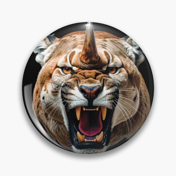 Item preview, Hybrid portrait of a Puma & Rhinoceros! (Digital illustration) designed and sold by Alan-David.