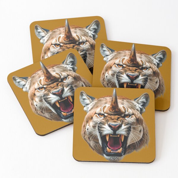 Item preview, Hybrid portrait of a Puma & Rhinoceros! (Digital illustration) designed and sold by Alan-David.