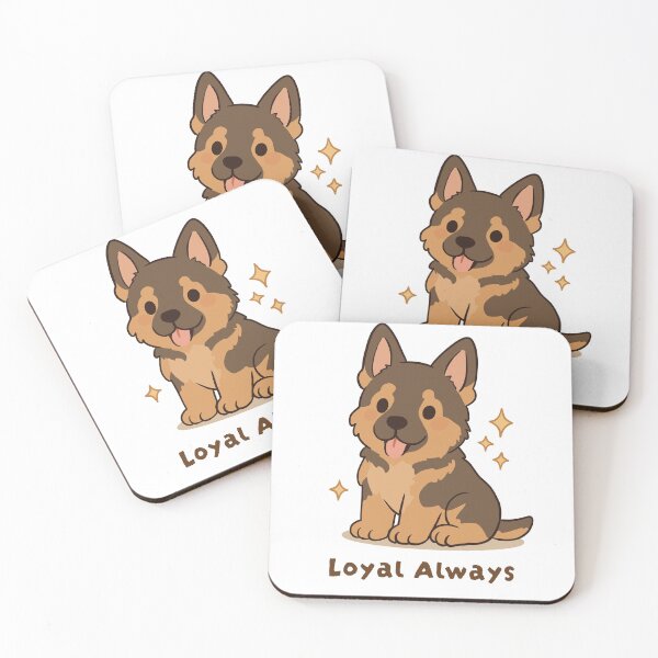 Item preview, German Shepherd Loyal Always Cute Kawaii Puppy designed and sold by MJ ART.