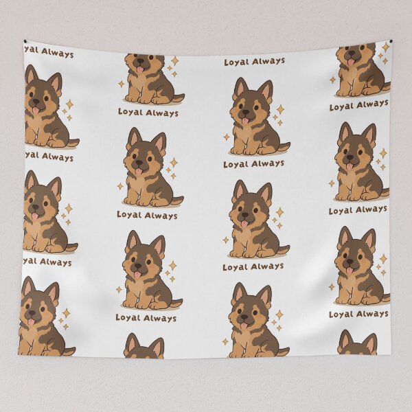 Item preview, German Shepherd Loyal Always Cute Kawaii Puppy designed and sold by MJ ART.