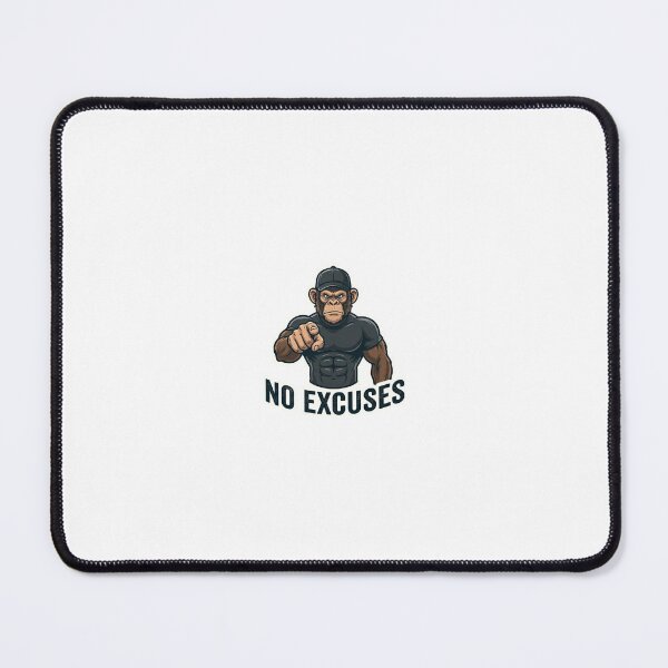 Item preview, No Excuses Monkey Sticker | Gym Motivation Meme | Fitness Coach Cartoon designed and sold by Newkidshub.