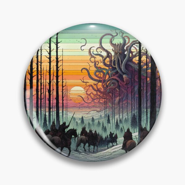 Item preview, The Hunt for Grendel’s Mother | Lovecraftian Beowulf Wall Art designed and sold by Stoneflower-Art.
