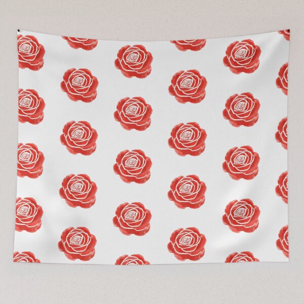 Item preview,  Red rose flower watercolor painting  designed and sold by uunaa.