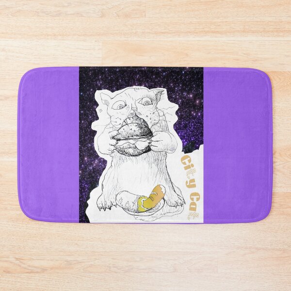 Item preview, City Cat Night Out For A Hamburger (Original Drawing by ACCI) designed and sold by VanyssaGraphics.