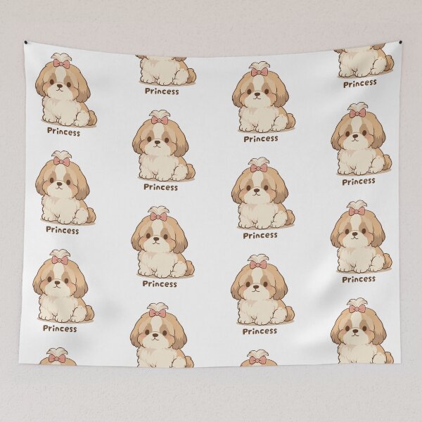 Item preview,  Shih Tzu Princess Cute Kawaii Puppy Sticker designed and sold by MJ ART.