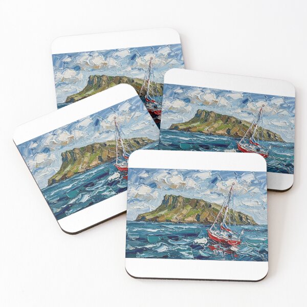 Item preview, Impasto style painting of Sailing to Rathlin Island, Northern Ireland. designed and sold by davidelder.