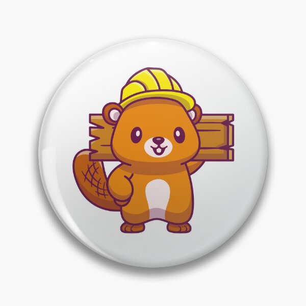 Item preview, Cute Beaver Construction Worker with Hard Hat designed and sold by zchikar.