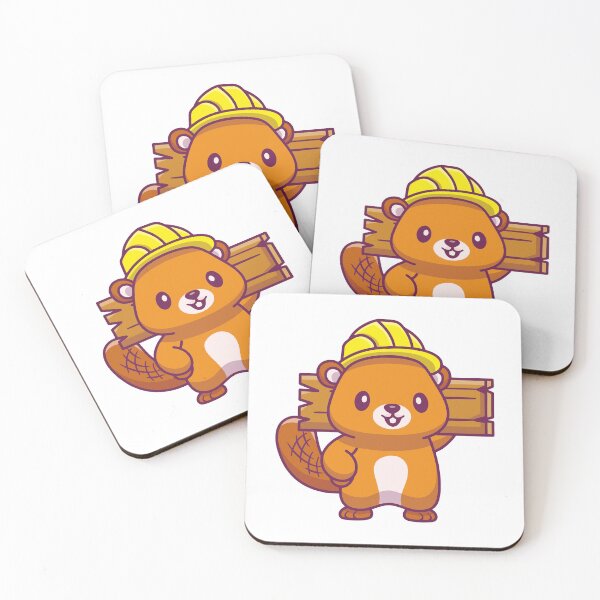 Item preview, Cute Beaver Construction Worker with Hard Hat designed and sold by zchikar.