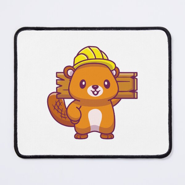 Item preview, Cute Beaver Construction Worker with Hard Hat designed and sold by zchikar.