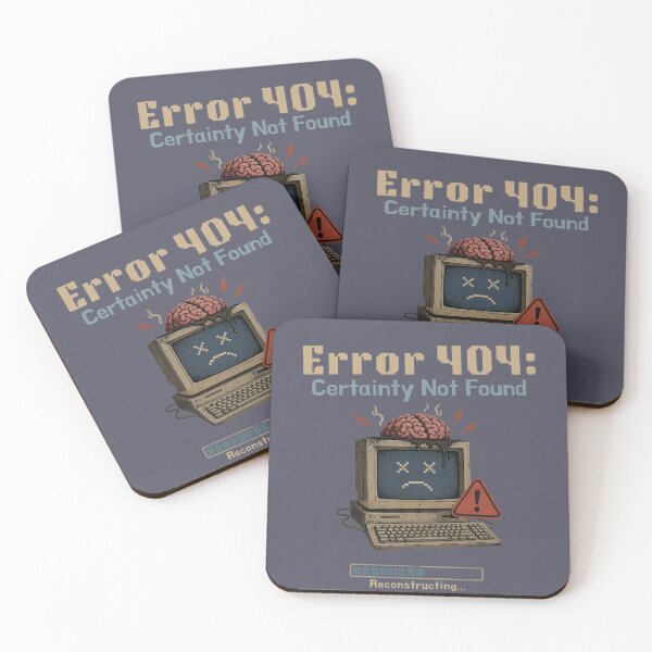 Item preview, Error 404 Certainty Not Found - Retro Tech Existential Humor designed and sold by Alt Christian.