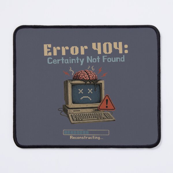 Item preview, Error 404 Certainty Not Found - Retro Tech Existential Humor designed and sold by Alt Christian.