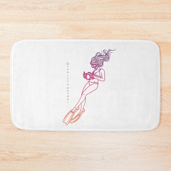 Item preview, Dive Into Wonder – Minimalist Diver in a Color Gradient designed and sold by Herzbaumatelier.