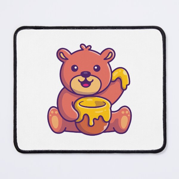 Item preview, Sweet Teddy Bear Eating Honey Pot Cartoon designed and sold by zchikar.