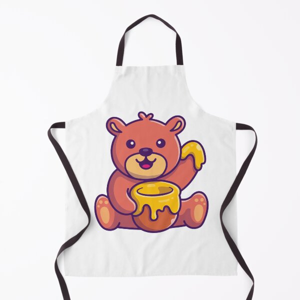 Item preview, Sweet Teddy Bear Eating Honey Pot Cartoon designed and sold by zchikar.