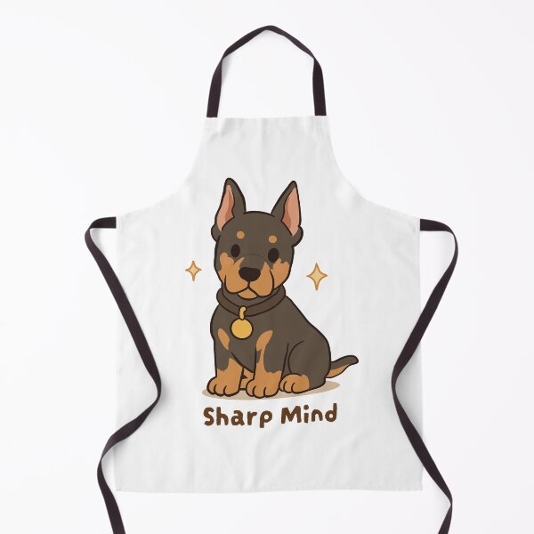 Item preview, Doberman Sharp Mind Cute Kawaii Puppy Sticker designed and sold by MJ ART.