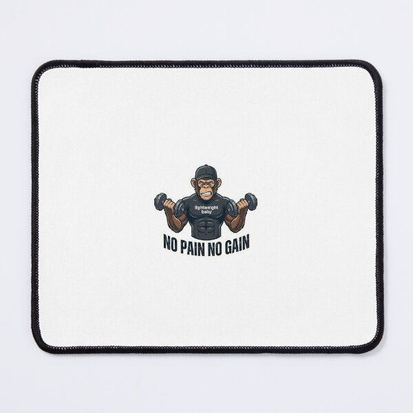 Item preview, No Pain No Gain Monkey Sticker | Gym Motivation Meme | Fitness Trainer Cartoon designed and sold by Newkidshub.