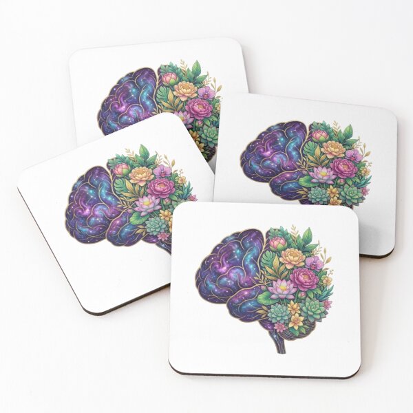 Item preview, Galactic Mind Blooming Floral Brain Mental Health Art designed and sold by NativeHue Oficial.
