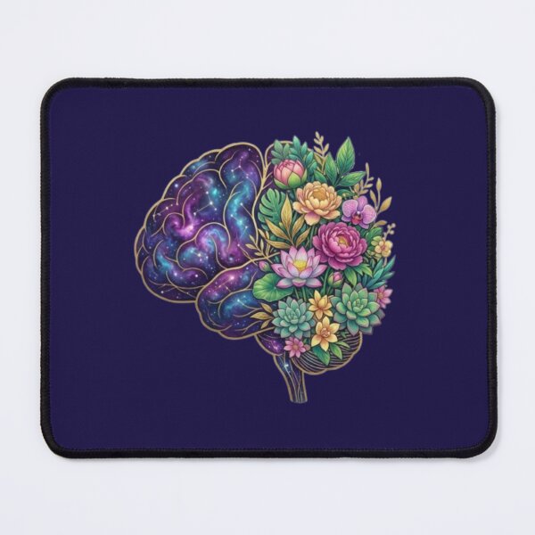 Item preview, Galactic Mind Blooming Floral Brain Mental Health Art designed and sold by NativeHue Oficial.