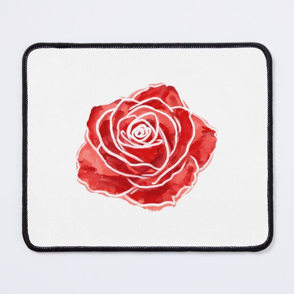 Item preview, Red rose flower watercolor painting designed and sold by uunaa.